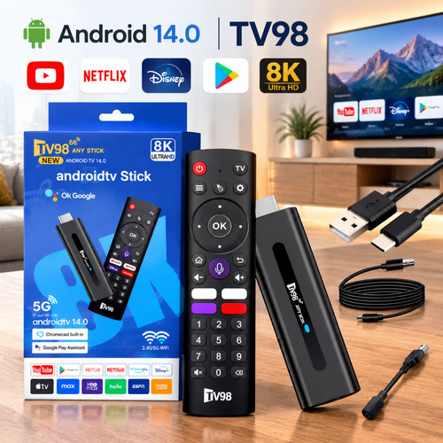 Tv98 stick android 0 8k - stick, 14.0